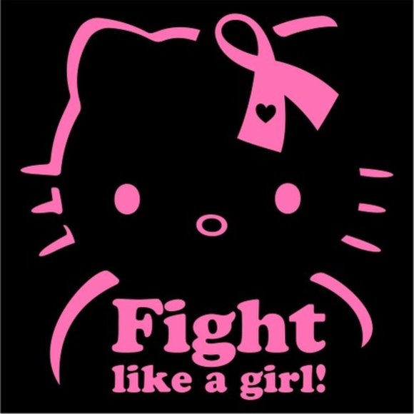 Vinyl Decal for Window - Hello Kitty Fight Like - Picture 1 of 1